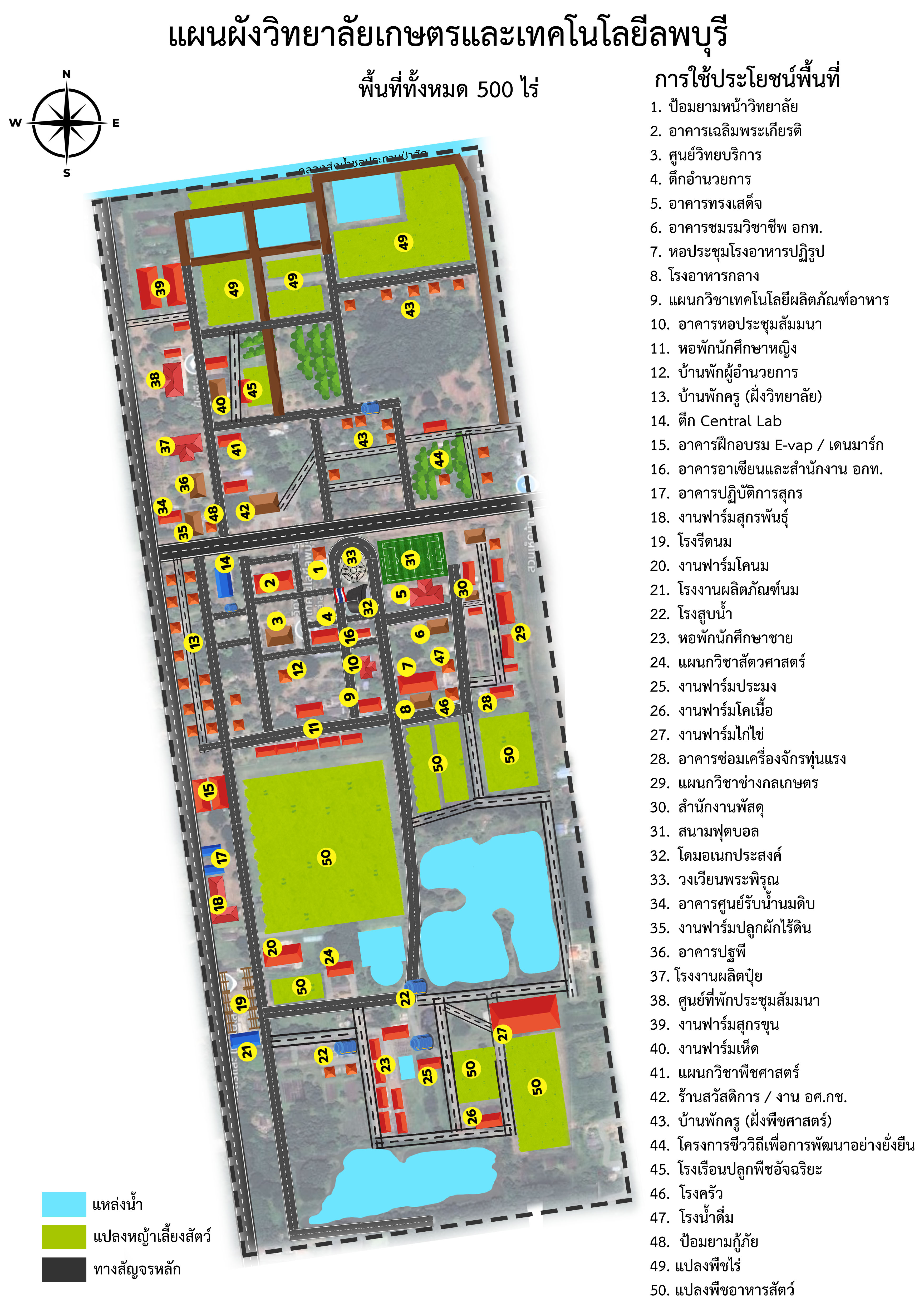 แผนผังวิทยาลัยเกษตรและเทคโนโลยีลพบุรี